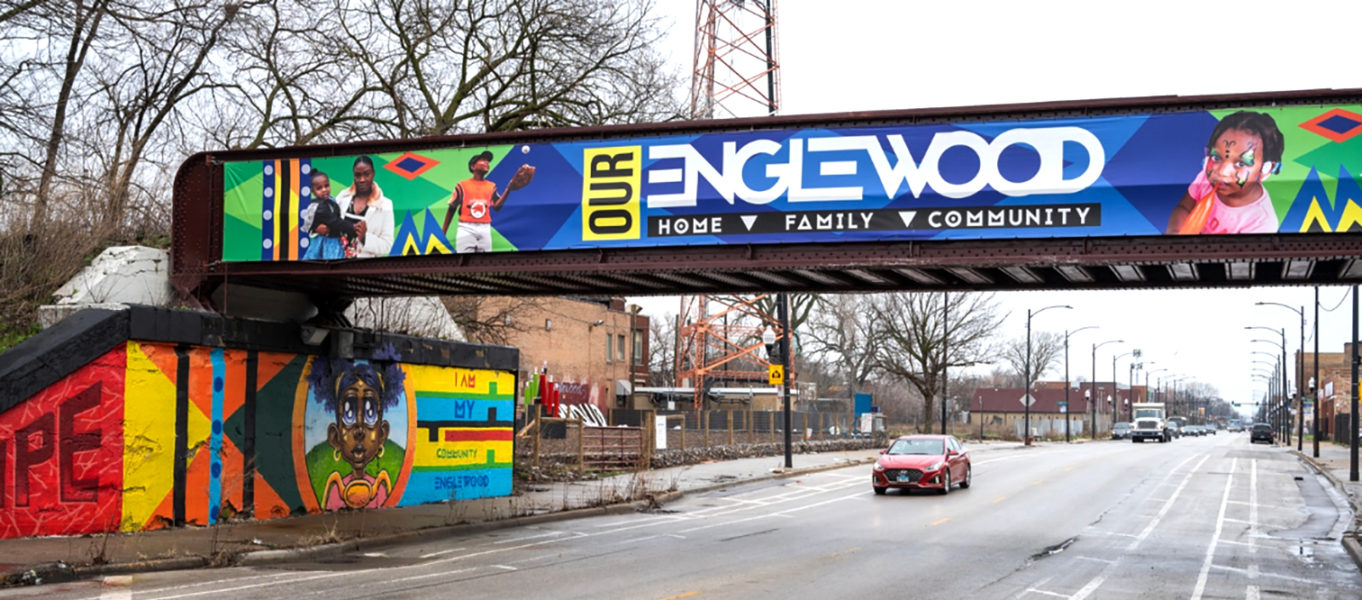 Englewood Nature Trail overpass at Halsted Street