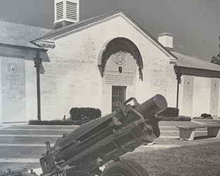 First Division Museum exterior and artillery piece, ca. 1960