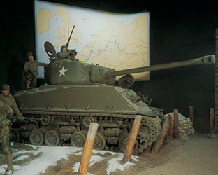 First Division Museum interior, Battle of the Bulge exhibit
