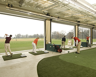 Cantigny Golf Academy, indoor hitting bays