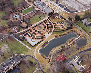 Aerial view of Cantigny Park during Project New Leaf