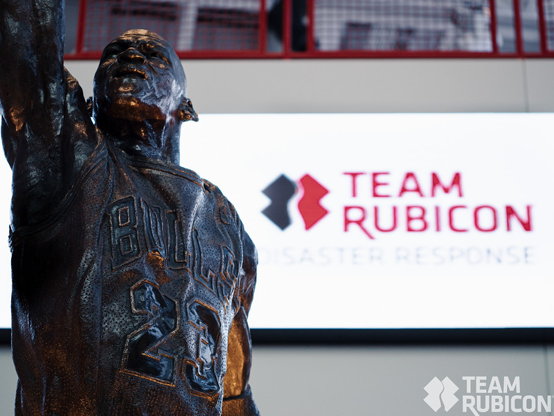 Team Rubicon logo in United Center concourse