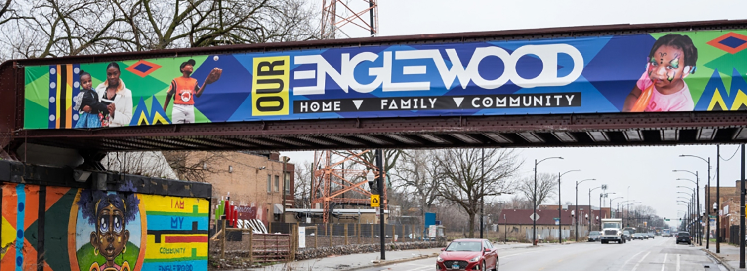 Englewood Nature Trail overpass at Halsted Street